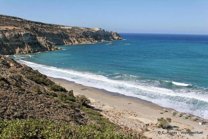 Kommos, Paralia de Komos sur la route Matala-Pitsidia - Crète, Grèce