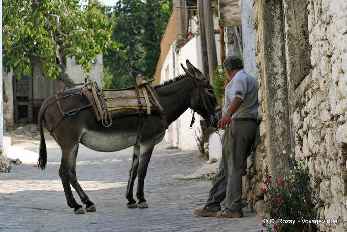L'homme et son âne, Farsaro - Crète, Grèce
