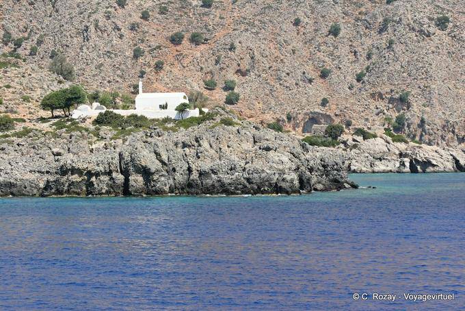 Chapelle sur la presqu'île de Loutro - Crète, Grèce