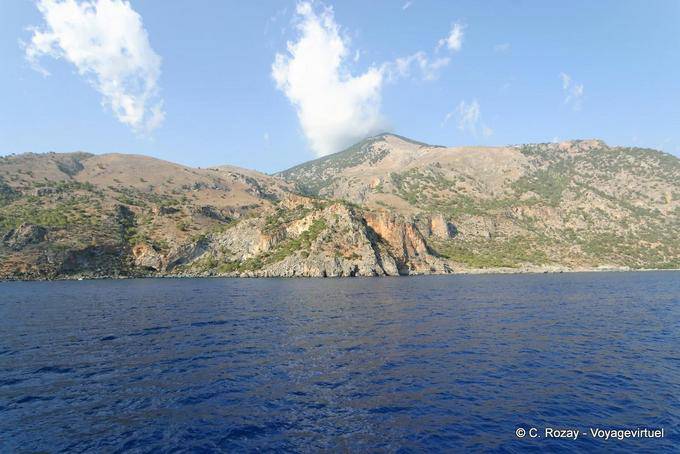 Les Montagnes Blanches au-dessus des gorges de Samaria, Agia Roumeli - Crète, Grèce