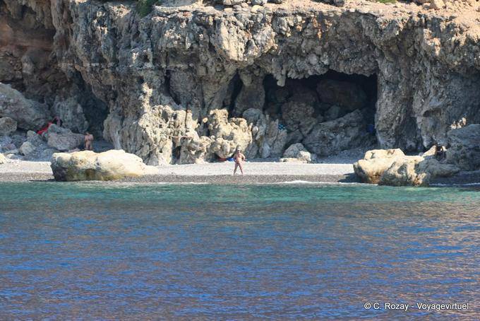 Plage naturiste ... aux environs d'Agia Roumeli - Crète, Grèce