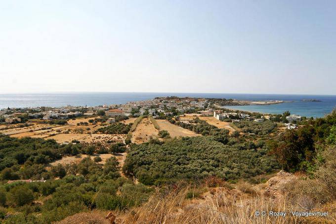 Paleochora, vue sur la plaine et la presqu'île - Crète, Grèce