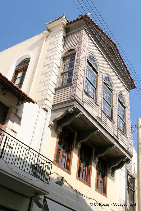Réthymnon, maison ottomane avec façade à encorbellement - Crète, Grèce