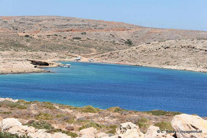Vai, Kiriamadi, petite baie sur le cap Sidéros - Crète, Grèce