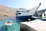Le ferry Samaria au port de Loutro, Crète.