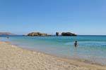 Vai, baignade sur la partie nord de la plage, Crète.