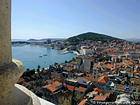 Depuis le haut du clocher de la cathédrale St. Duje, vue générale du port de Split, Croatie.