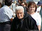 Visage de Trogir, la croate en noir, Croatie.