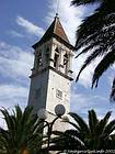 Un des nombreux clochers de la ville de Trogir, Croatie.