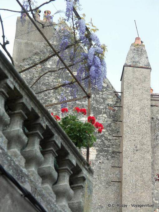 Cheminée et glycines, Dole - France