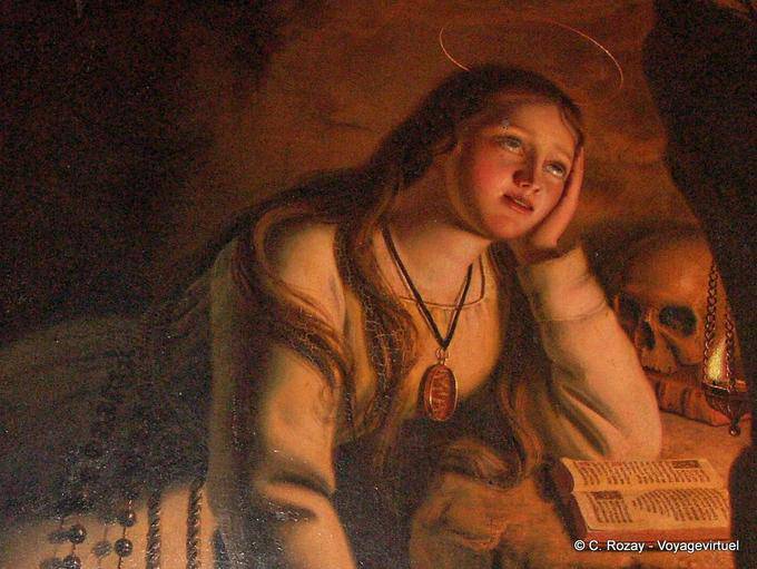 Passion, peinture dans une chapelle de la collégiale, Dole - France