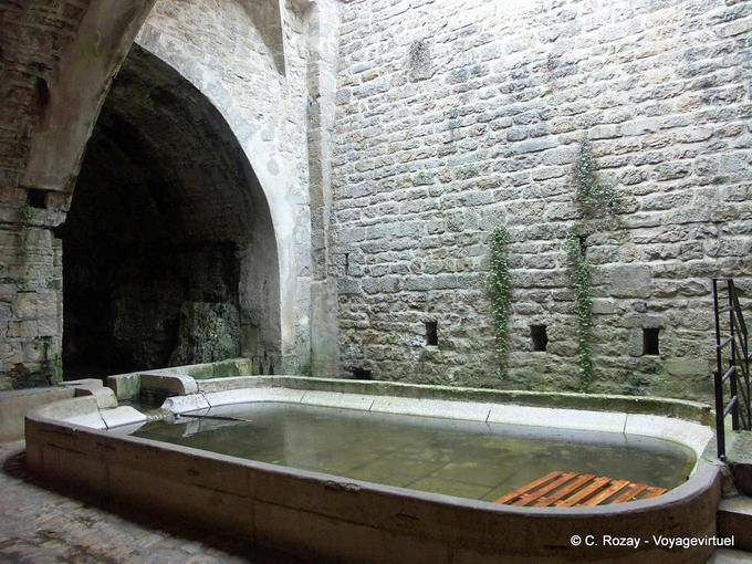 La Grande Fontaine, abusivement appelée Fontaine aux Lépreux, résurgence vauclusienne, Dole - France