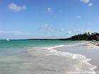 Bavaro, plage de sable blanc donnant sur l'océan Atlantique, Rép. Dominicaine.
