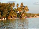 Lumière du soir sur la plage de Boca Chica, Rép. Dominicaine.