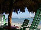 Bistrot relax sur la plage face à la Matica, Boca Chica, Rép. Dominicaine.