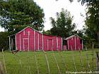 Case église rose dans le centre, Rép. Dominicaine.