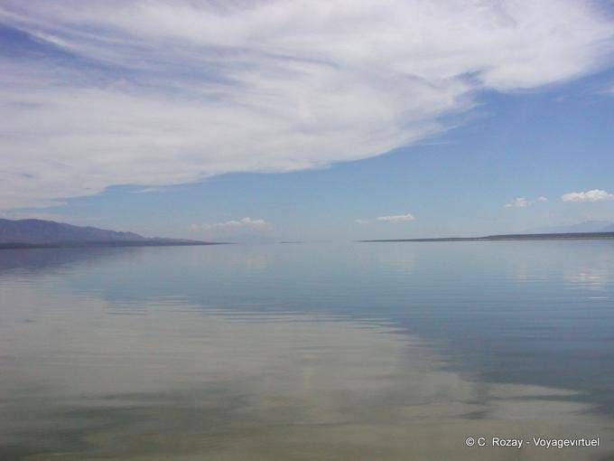 Reflets de nuages, lac Enriquillo - Rép. Dominicaine