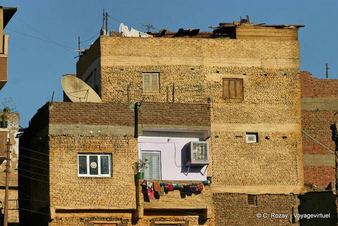 Maison typique en briques de terre, Assouan - Égypte