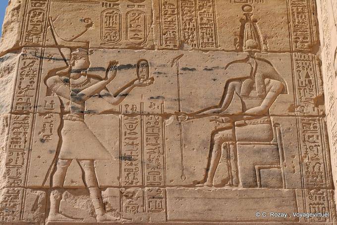 Représentation de Thôt, Temple de Philae - Égypte