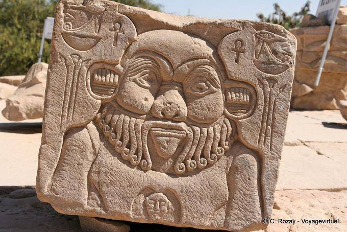 Figure du temple d'Hathor, Temple de Philae - Égypte