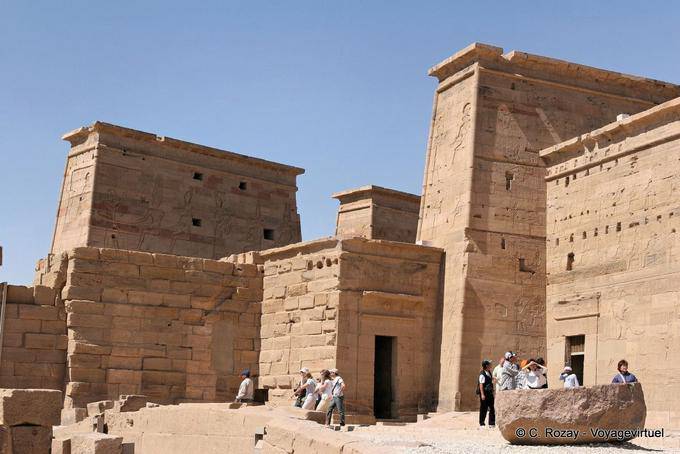 Vue extérieure est, Temple de Philae - Égypte