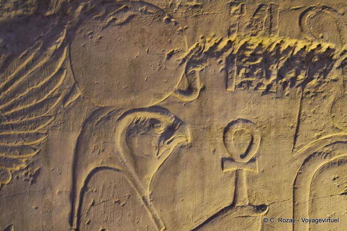 Portrait d'Horus Haroeris, temple de Kôm Ombo - Égypte