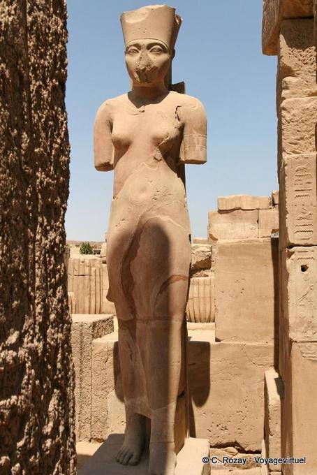 Amonet au visage d'Ankhesenpaton, statue, temple de Karnak - Égypte