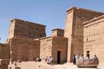 Vue extérieure est, Temple de Philae, Egypte.