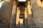 Colonnes papyriformes de la deuxière salle hypostyle, temple de Kôm Ombo, Egypte.