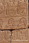 Cartouches des noms de pharaons, Karnak, Egypte.
