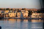Port d'un petit village au bord du Nil, Egypte.