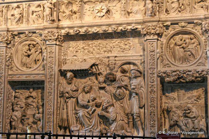 Histoire religieuse en pierre, cathédrale, Ávila - Espagne