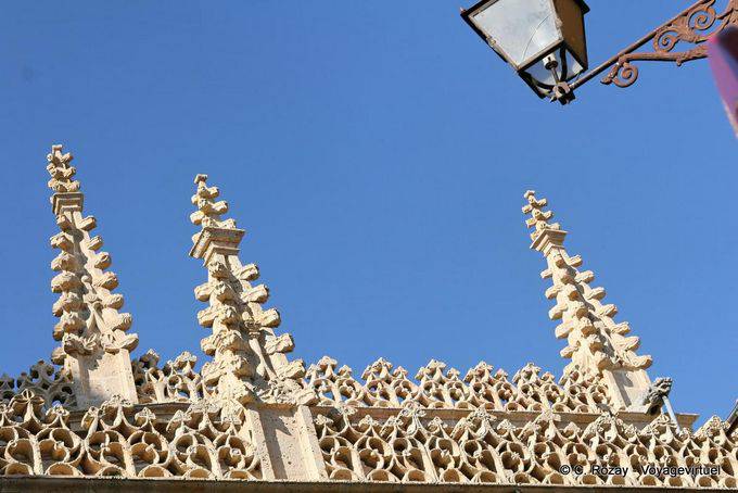 Dentelle de pierre sur la cathédrale de Santa María, Ségovie - Espagne
