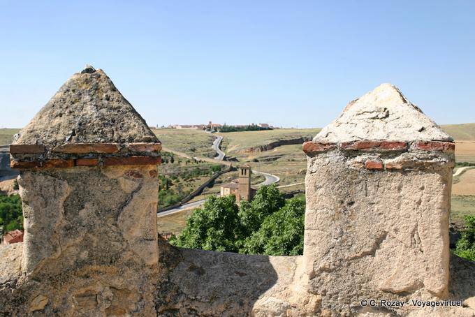 Panorama entre les creneaux de l'Alcazar, Ségovie - Espagne