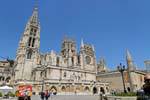 Burgos, Cathédrale Sainte-Marie de Burgos vue depuis Plaza Rey Fernando, Espagne.