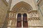 Style gothique de la Puerta del Sarmental (1235), cathédrale Santa-Maria de Burgos, Espagne.