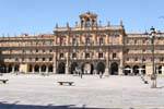 Façade de l'Ayuntamiento, Plaza Mayor, Salamanque, Espagne.