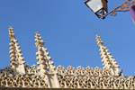 Dentelle de pierre sur la cathédrale de Santa María, Ségovie, Espagne.