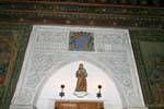 Niche dans le mur damassé de la Sala de las Pinas, Alcazar, Ségovie, Espagne.