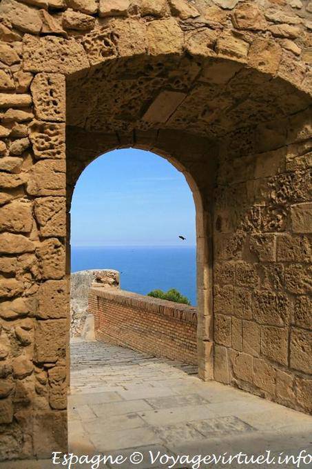 Murailles et vue sur mer, Castillo Santa Barbara, Alicante - Espagne