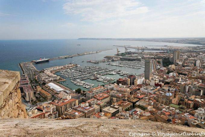 Alicante, Panorama du port - Espagne