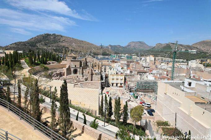 Cartagena, panorama sur le Teatro Antico - Espagne