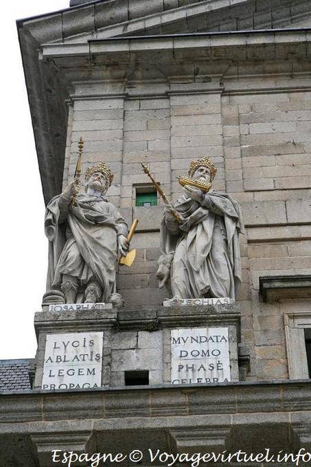 Escorial, détail de la façade de la Basilique - Espagne