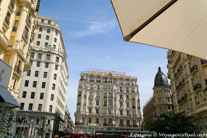Madrid, parasol sur la Gran Via - Espagne
