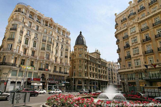 Madrid, Gran Via, visite virtuelle - Espagne