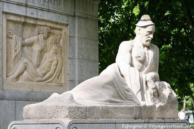 Madrid, Parque del Buen Retiro, chapeau de paille - Espagne