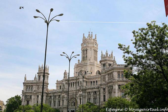 Autre vue sur le palais des Communications, Plaza de Cibeles, Madrid - Espagne