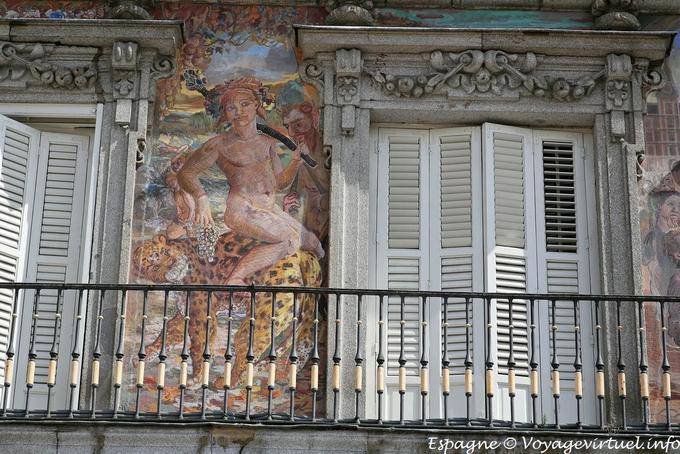 Madrid, Plaza Mayor, Diable et léopard - Espagne