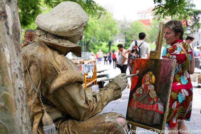Peintre de rue se prenant pour Juan Bautista Martínez del Mazo, Prado, Madrid - Espagne