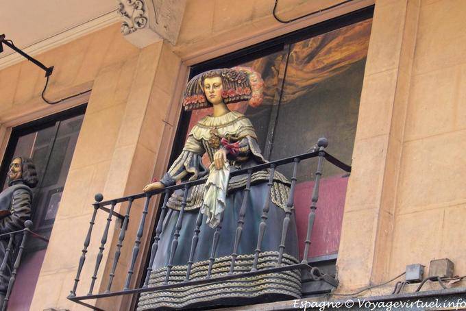 Marie-Anne d'Autriche de Vélasquez, fenêtre du 10 Paseo del Prado, Madrid - Espagne